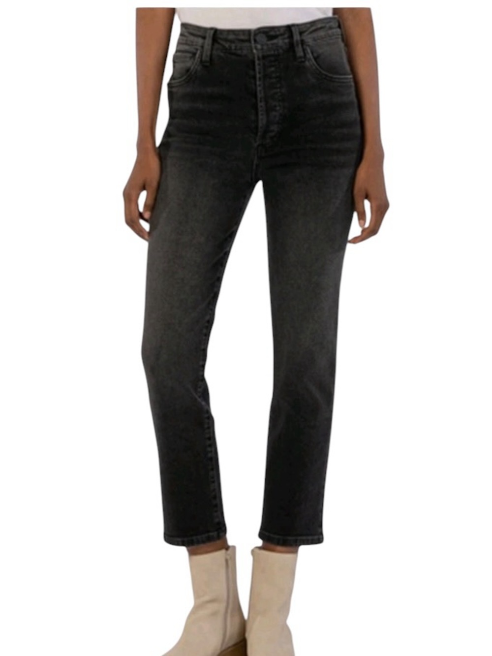 Kut from the Kloth Rosa crop high rise vintage straight ankle size 10 NWT